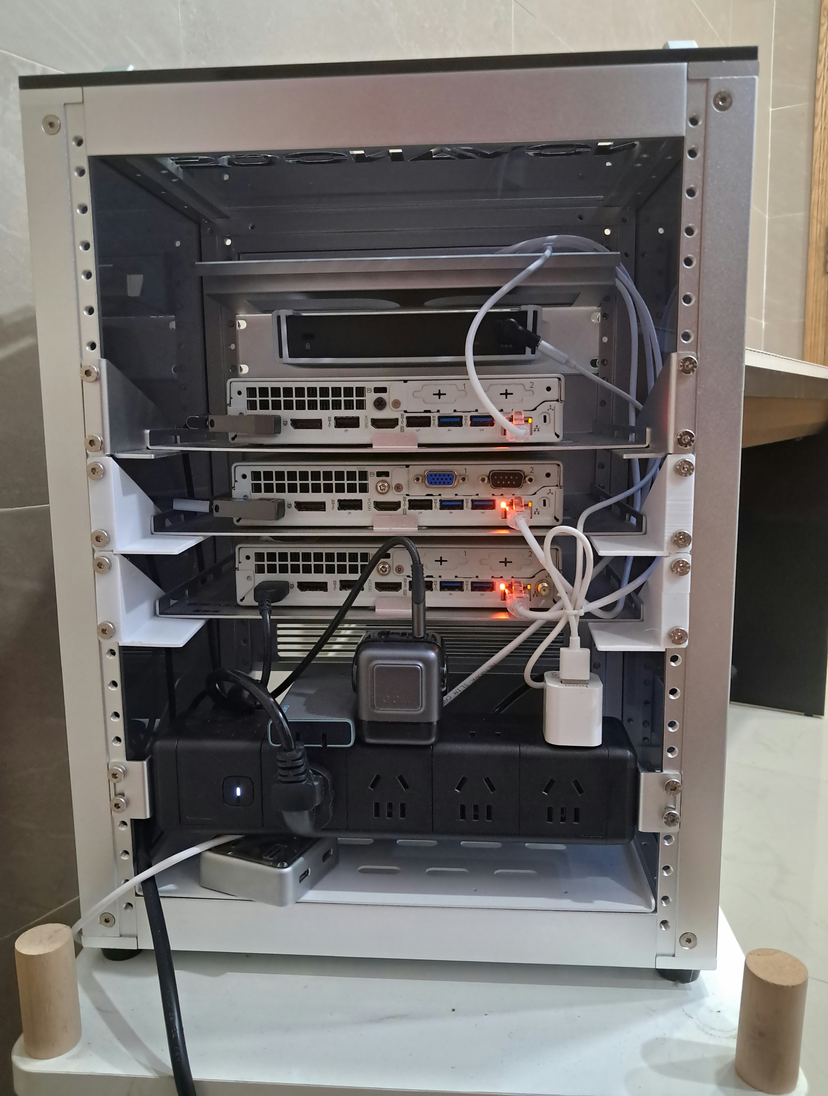 Back of the 12-inch mini rack